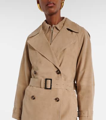Suede trench coat | Yves Salomon