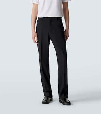 Virgin wool gabardine straight pants | Ami Paris