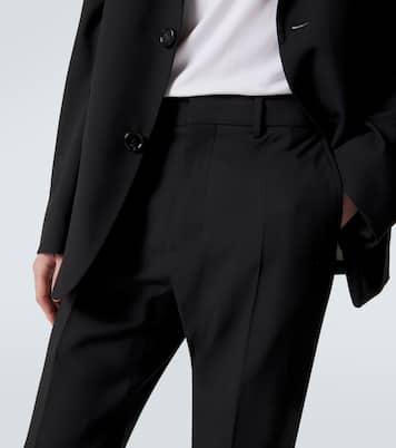 Virgin wool gabardine straight pants | Ami Paris