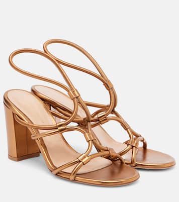 Sandalen aus Metallic-Leder | Gianvito Rossi