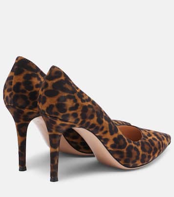 Gianvito 85 leopard-print suede pumps | Gianvito Rossi