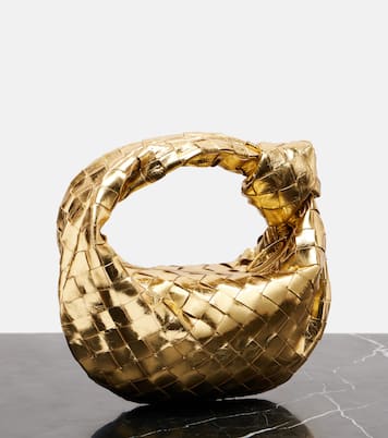 Jodie Intrecciato metallic leather tote bag | Bottega Veneta