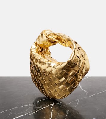 Jodie Intrecciato metallic leather tote bag | Bottega Veneta