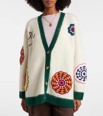 Cardigan mit Häkelstrick | Alémais