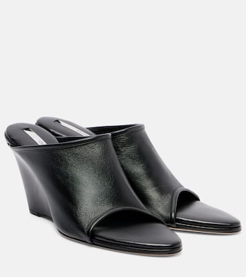 Strap Stretch 75 leather wedge mules | Christen