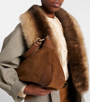 Bolso al hombro Gucci B Medium de ante | Gucci