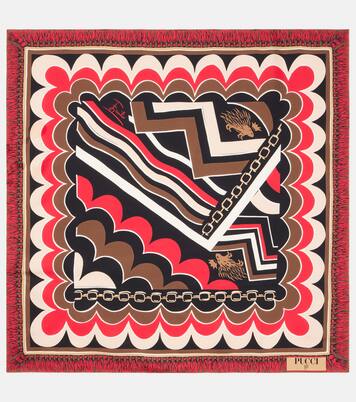Printed silk twill scarf | Pucci