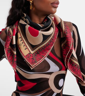 Printed silk twill scarf | Pucci