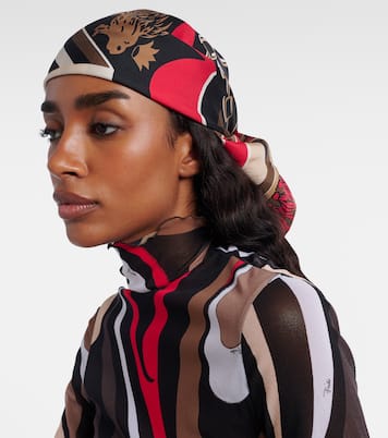 Printed silk twill scarf | Pucci