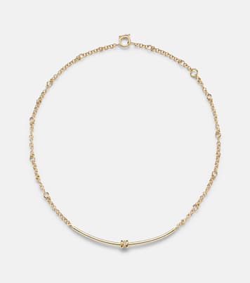 Gravity Arc 18kt gold necklace with diamonds | Spinelli Kilcollin