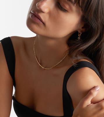 Gravity Arc 18kt gold necklace with diamonds | Spinelli Kilcollin