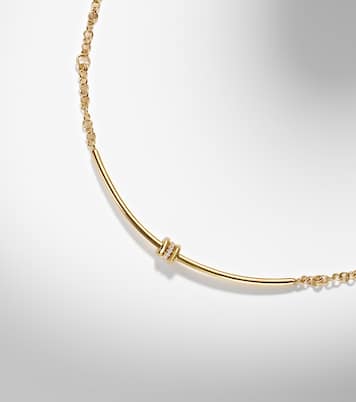 Gravity Arc 18kt gold necklace with diamonds | Spinelli Kilcollin