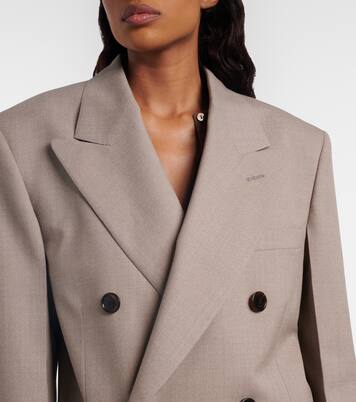 Double-breasted wool mouliné blazer | Gucci