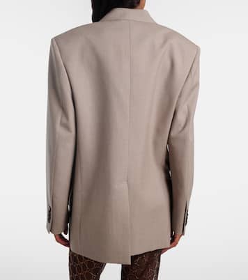 Double-breasted wool mouliné blazer | Gucci