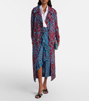 Bedruckter Mantel aus Twill | Dries Van Noten