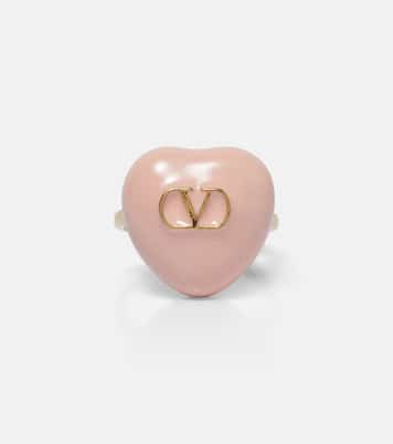 Ring Cœur Royal VLogo mit Emaille | Valentino