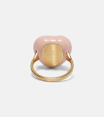 Ring Cœur Royal VLogo mit Emaille | Valentino