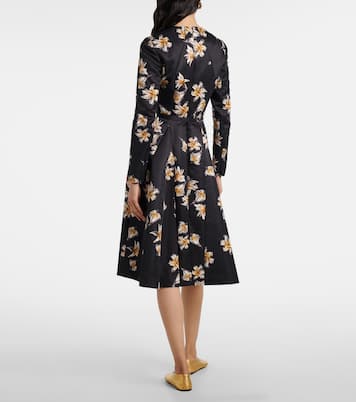 Uccellina floral duchess satin midi dress | Emilia Wickstead