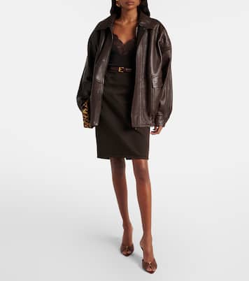 Babylone Cassandre 90 leather mules | Saint Laurent