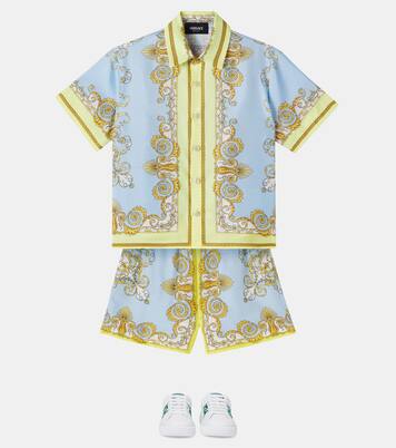 Shorts Barocco aus Seide | Versace Kids
