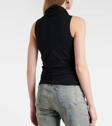 Cutout ruched jersey top | Rick Owens