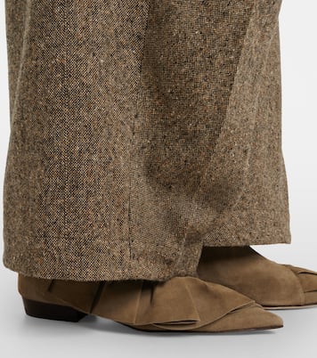 Ruffled suede ankle boots | JW Anderson