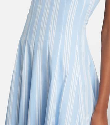 Wells striped cotton midi dress | Staud