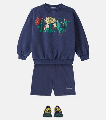 Floral cotton fleece sweatshirt | Bobo Choses