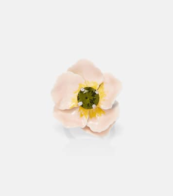 Ring Blooming Poppy mit Kristall | Simone Rocha