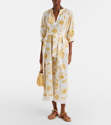 Anjana embroidered cotton-blend midi dress | Eres