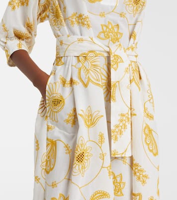 Anjana embroidered cotton-blend midi dress | Eres