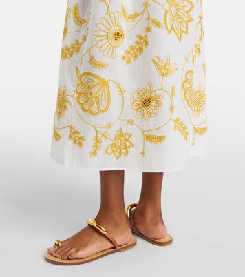 Anjana embroidered cotton-blend midi dress | Eres