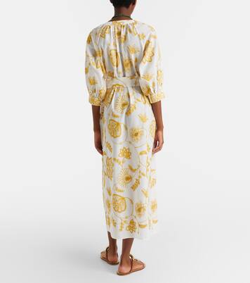 Anjana embroidered cotton-blend midi dress | Eres