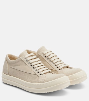 DRKSHDW Vintage绒面革边饰帆布运动鞋 | Rick Owens