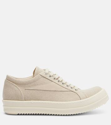 DRKSHDW Vintage绒面革边饰帆布运动鞋 | Rick Owens