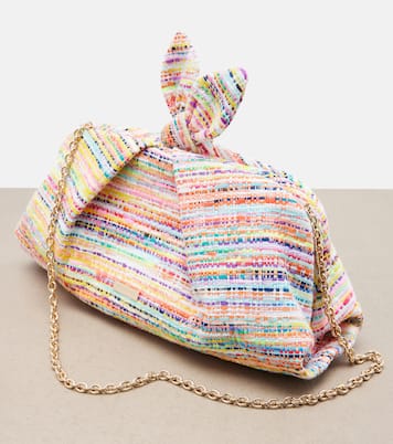 Bowtie tweed clutch | Aquazzura