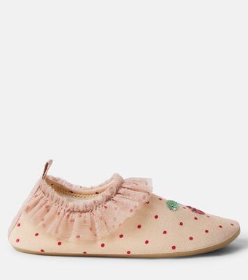 Geraffte Schuhe Amandine mit Pailletten | Konges Sløjd