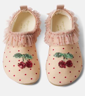 Geraffte Schuhe Amandine mit Pailletten | Konges Sløjd