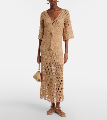 Vestido largo Marissa de croché de algodón | Anna Kosturova