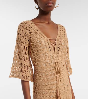 Vestido largo Marissa de croché de algodón | Anna Kosturova