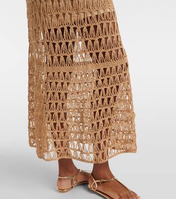 Vestido largo Marissa de croché de algodón | Anna Kosturova