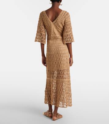 Vestido largo Marissa de croché de algodón | Anna Kosturova