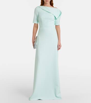 Stephanie draped crêpe gown | Safiyaa