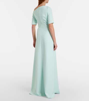 Stephanie draped crêpe gown | Safiyaa