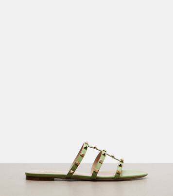 Rockstud皮革凉鞋 | Valentino Garavani