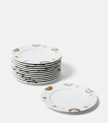 Astronomici set of 12 porcelain dinner plates | Fornasetti