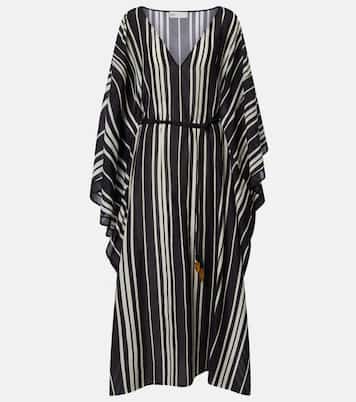 Striped cotton and silk kaftan  | Tory Burch