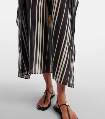 Striped cotton and silk kaftan  | Tory Burch