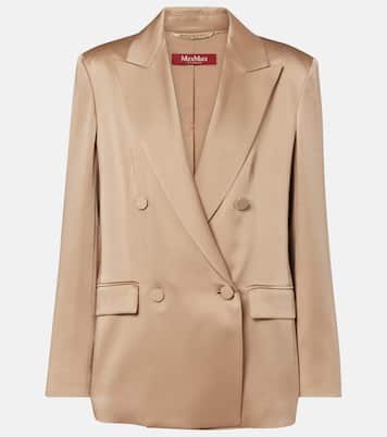 Arca double-breasted satin blazer | Max Mara