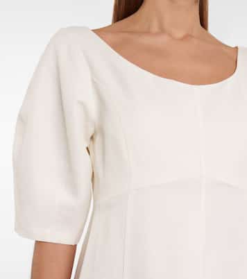 Linen and cotton-blend midi dress | Toteme